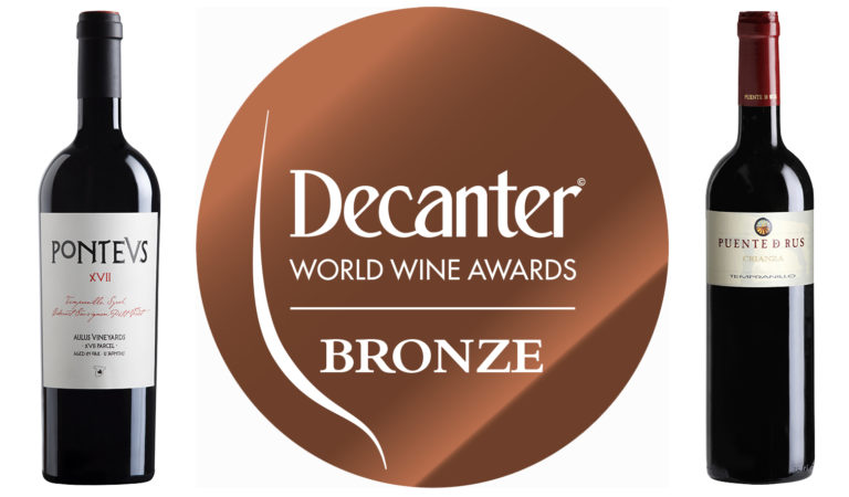 DECANTER CON LOS DOS VINOS